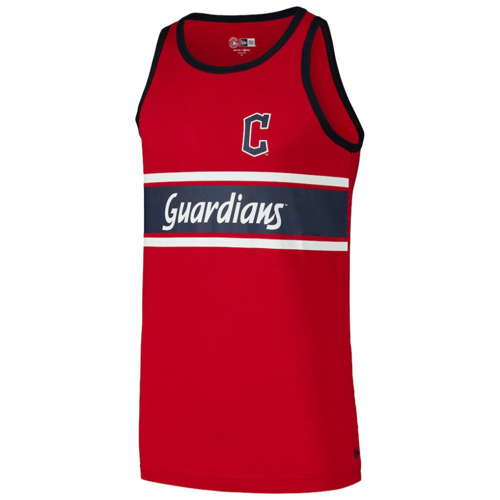 Cleveland Guardians New Era Jersey Ringer Tank Top - Red - New Era Online