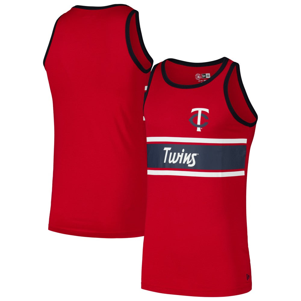 Minnesota Twins New Era Jersey Ringer Tank Top - Red - New Era Online
