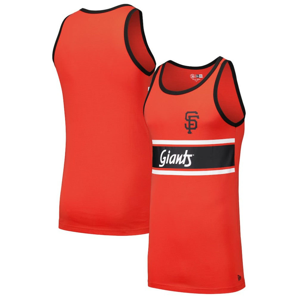 San Francisco Giants New Era Jersey Ringer Tank Top - Orange - New Era Discount