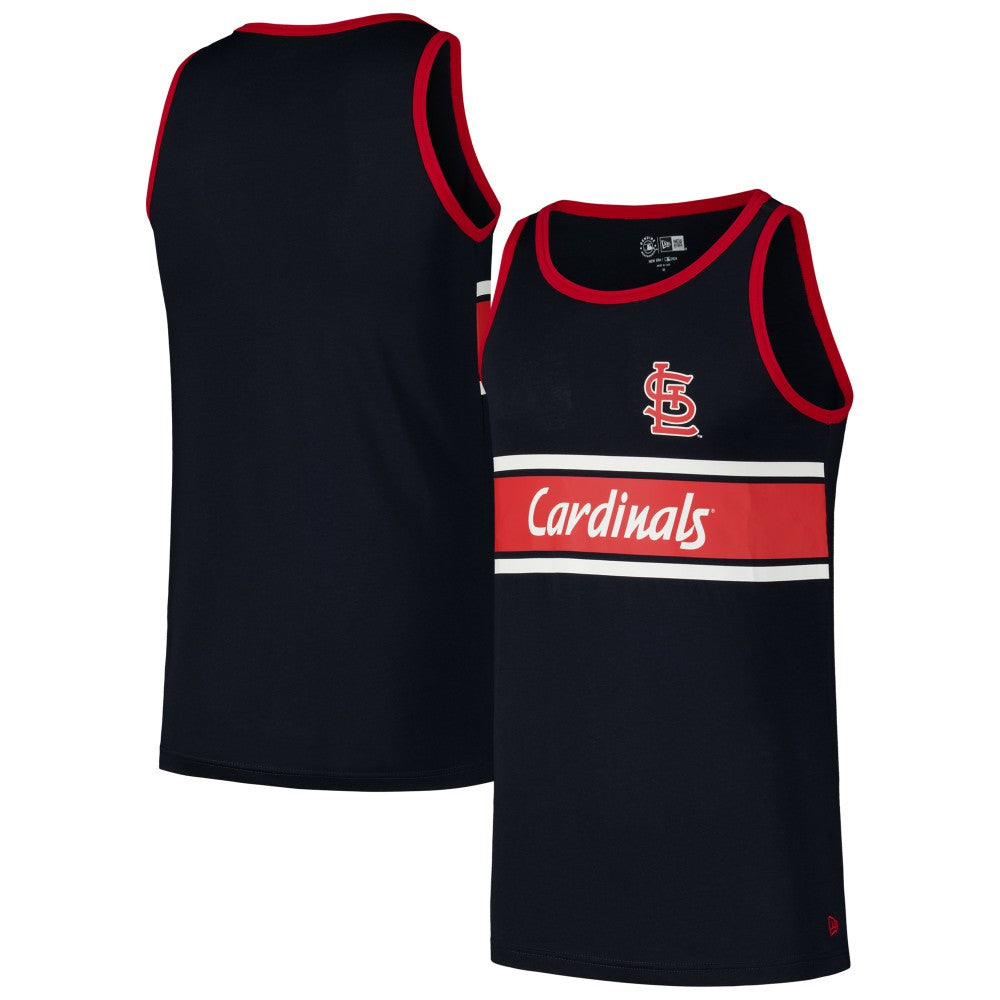 St. Louis Cardinals New Era Jersey Ringer Tank Top - Navy - New Era on Sale
