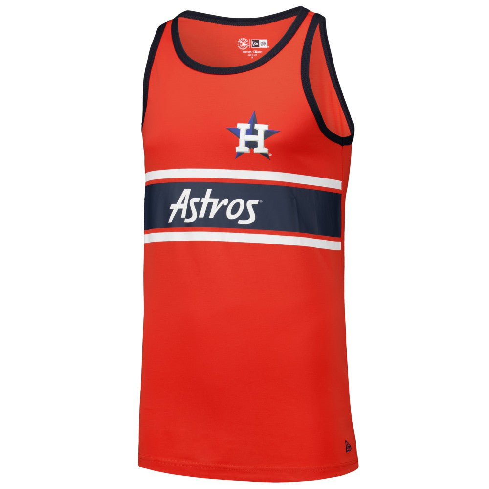 Houston Astros New Era Jersey Ringer Tank Top - Orange - New Era Online
