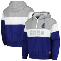 Chicago Cubs New Era Ripstop Raglan Quarter-Zip Hoodie Windbreaker Jacket - Royal - New Era on Sale