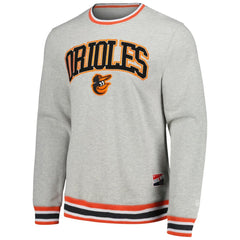 Baltimore Orioles New Era Throwback Classic Pullover Sweatshirt - Heather Gray - New Era Lifestyle