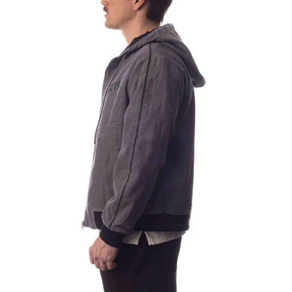 New York Jets The Wild Collective Corduroy Bomber Full-Zip Jacket Gray