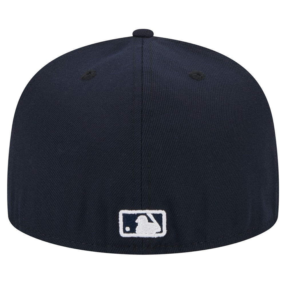 Miami Marlins New Era White Logo 59FIFTY Fitted Hat - Navy - New Era Sale