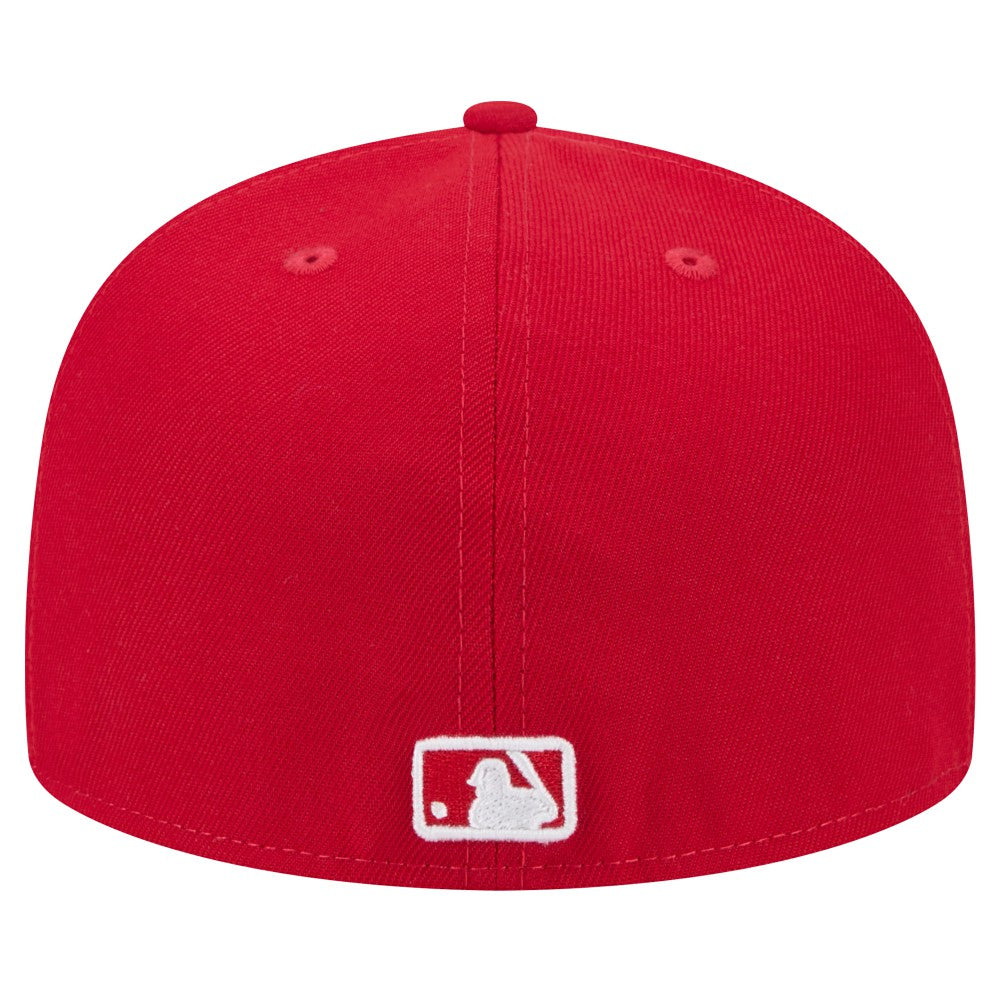 Miami Marlins New Era White Logo 59FIFTY Fitted Hat - Red - New Era on Sale