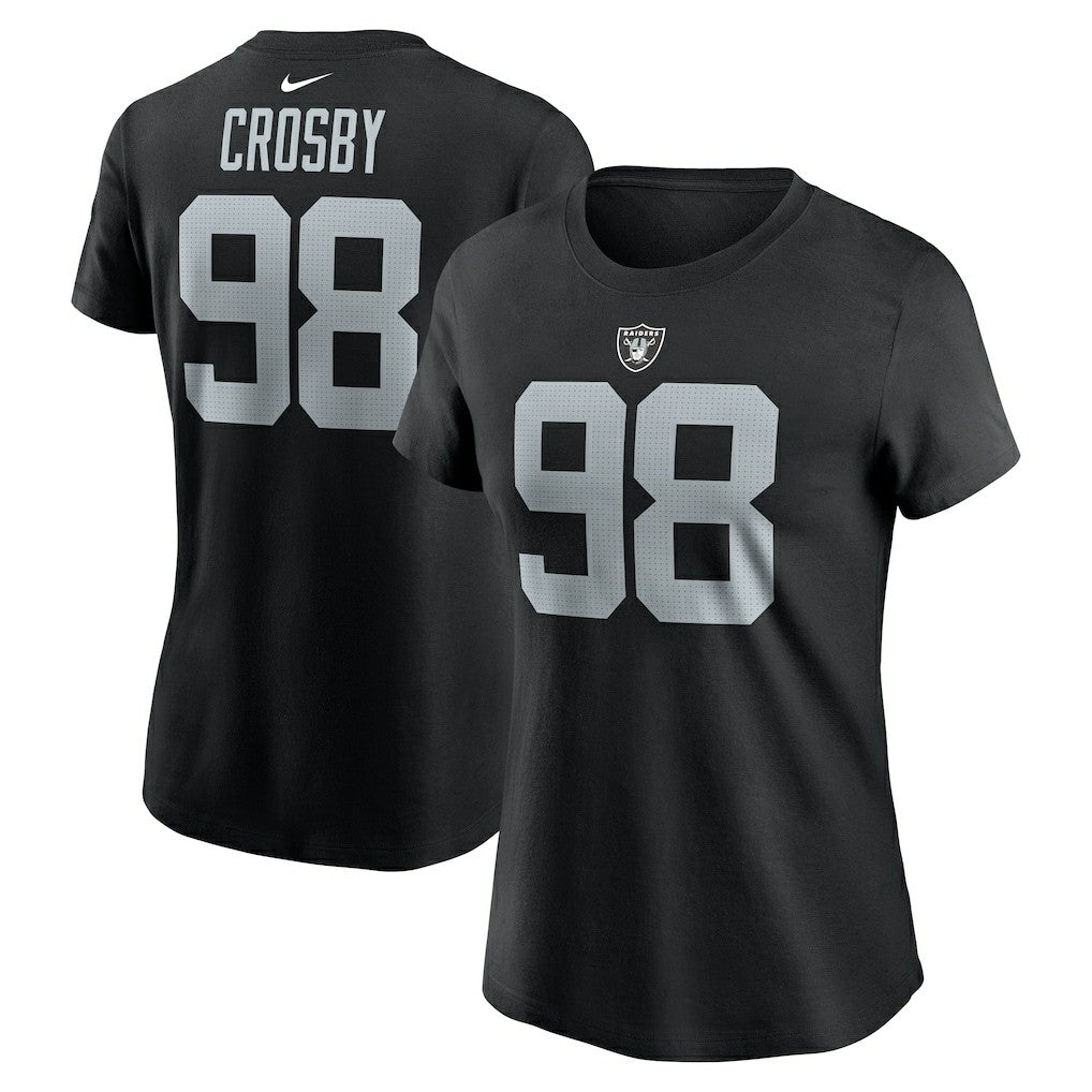 Nike Maxx Crosby Las Vegas Raiders Women's Player Name & Number T-Shirt Black