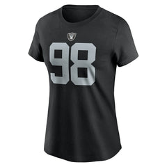 Nike Maxx Crosby Las Vegas Raiders Women's Player Name & Number T-Shirt Black