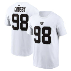 Nike Maxx Crosby Las Vegas Raiders Player Name & Number T-Shirt White