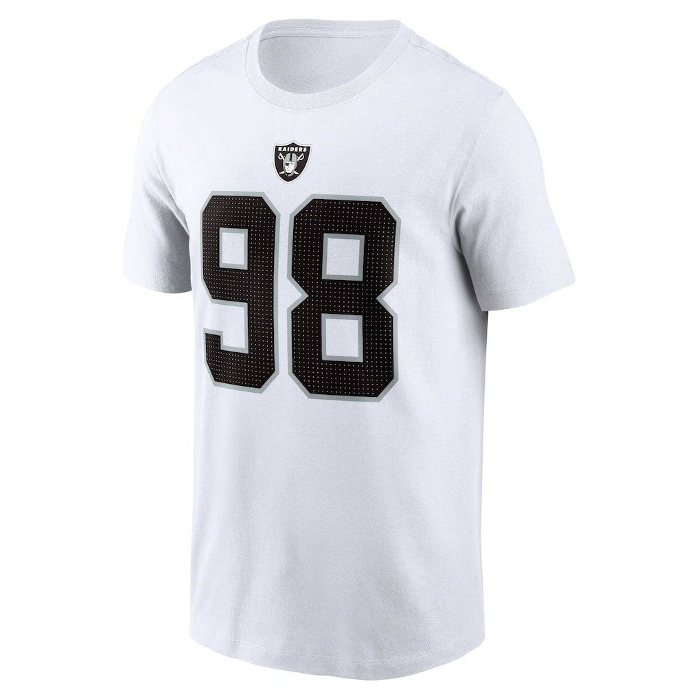 Nike Maxx Crosby Las Vegas Raiders Player Name & Number T-Shirt White