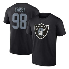 Fanatics Maxx Crosby Las Vegas Raiders Player Icon Name & Number T-Shirt Black