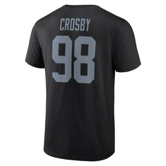 Fanatics Maxx Crosby Las Vegas Raiders Player Icon Name & Number T-Shirt Black
