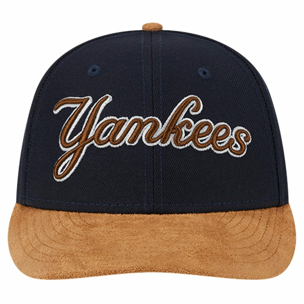 New York Yankees New Era Team Suede Visor Low Profile 59FIFTY Fitted Hat - Navy - New Era on Sale