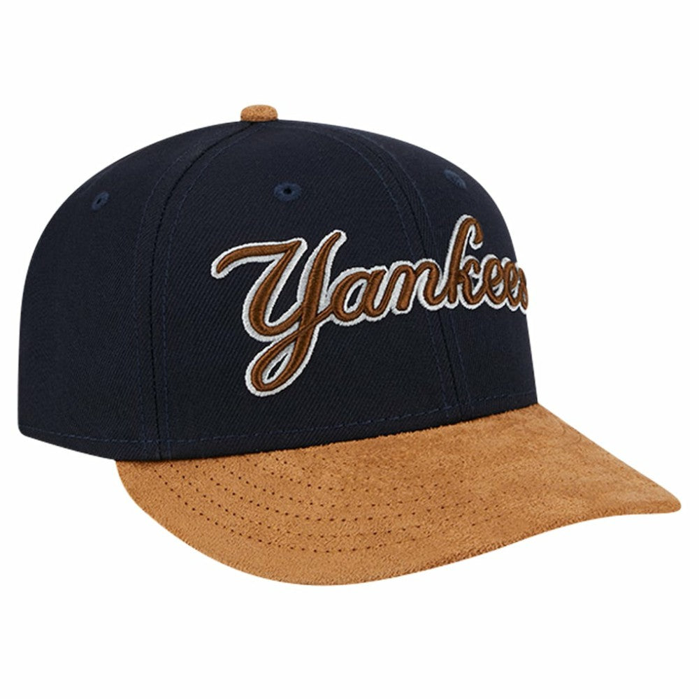 New York Yankees New Era Team Suede Visor Low Profile 59FIFTY Fitted Hat - Navy - New Era on Sale