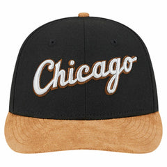 Chicago White Sox New Era Team Suede Visor Low Profile 59FIFTY Fitted Hat - Black - New Era Sale