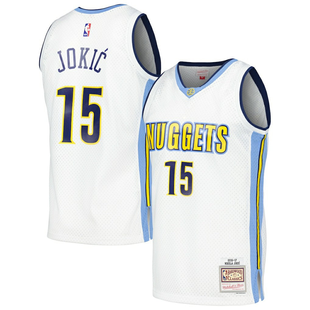 Nikola Jokic Denver Nuggets 2016/17 Throwback Swingman Jersey for sale White | Mitchell & Ness outlet