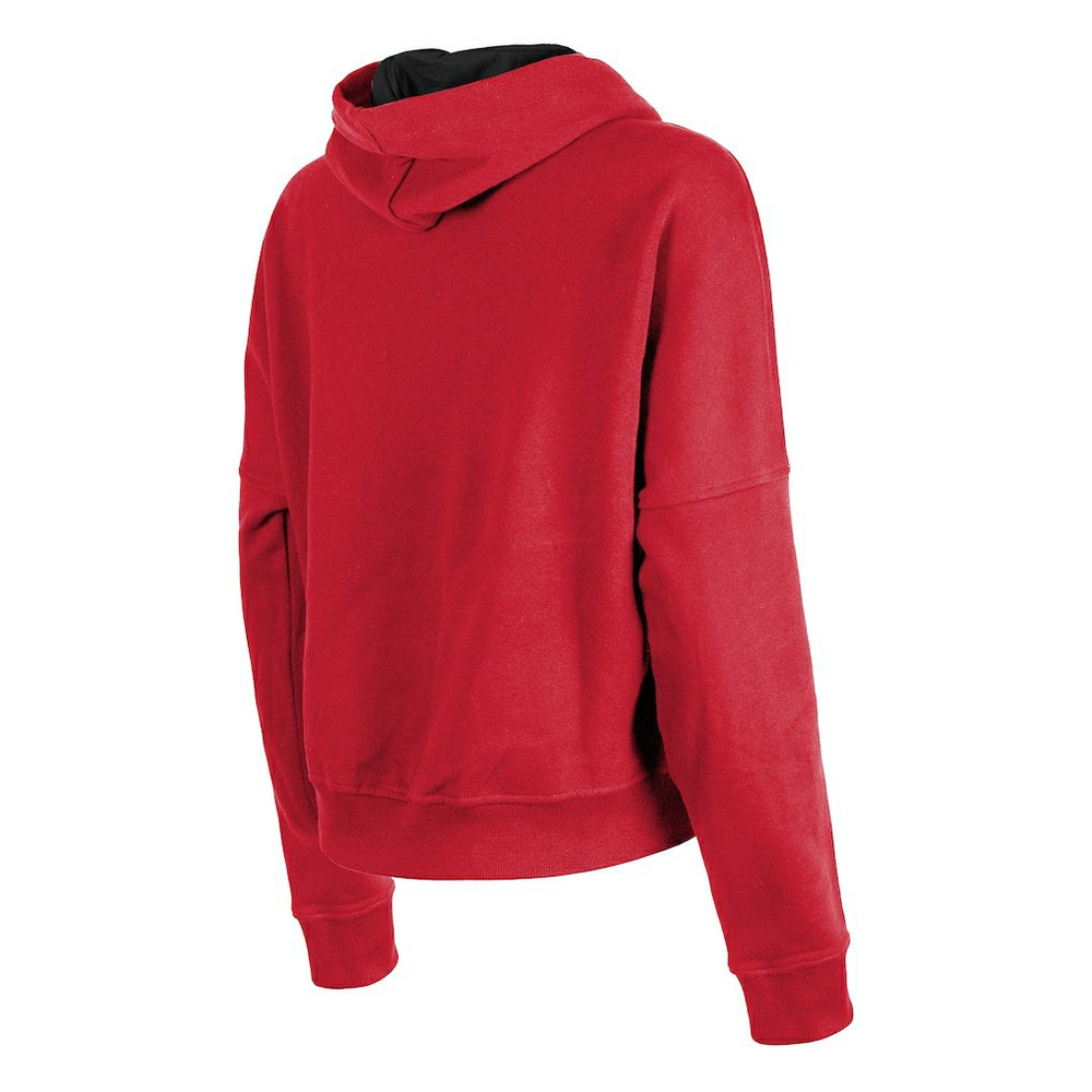 San Francisco 49ers New Era Women's Boxy Pullover Hoodie Scarlet