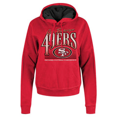 San Francisco 49ers New Era Women's Boxy Pullover Hoodie Scarlet
