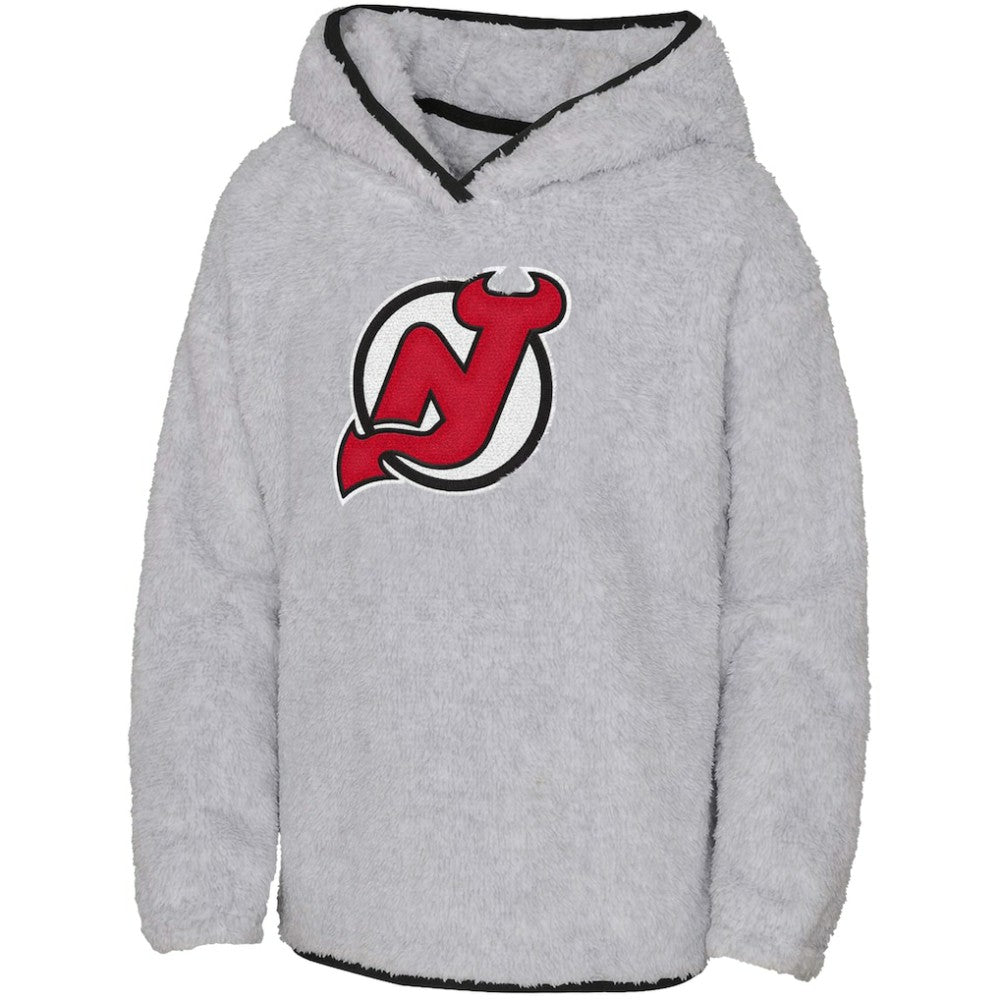 New Jersey Devils Girls Youth Ultimate Teddy Fleece Pullover Hoodie - Gray - NHL 201010053