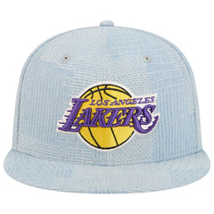 Los Angeles Lakers Injection Denim Patchwork 9FIFTY Snapback Hat Denim | New Era Lifestyle