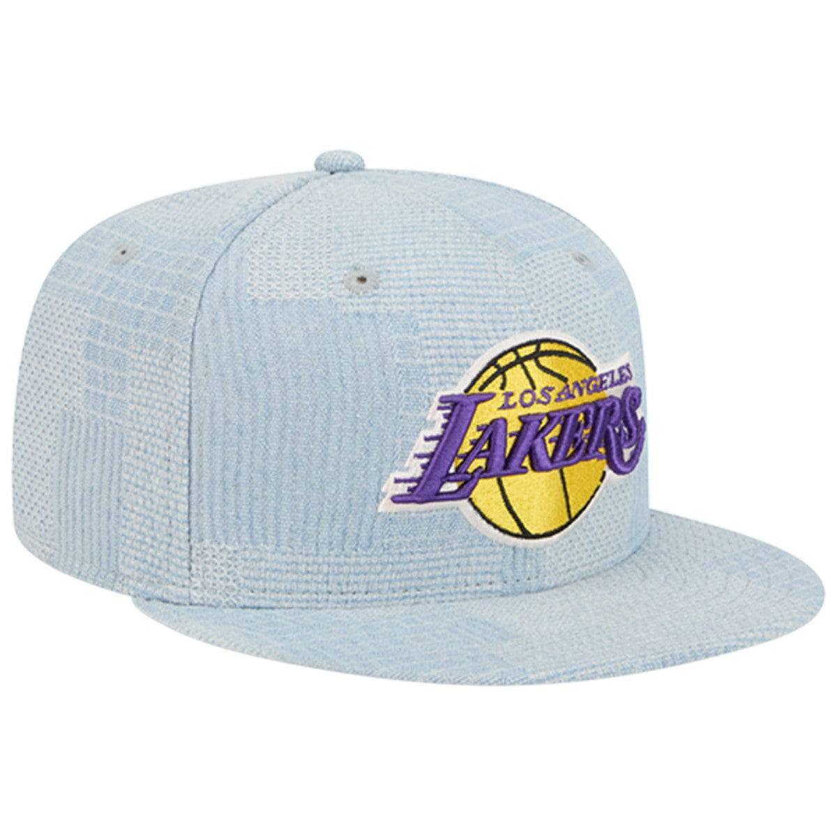 Los Angeles Lakers Injection Denim Patchwork 9FIFTY Snapback Hat Denim | New Era Lifestyle