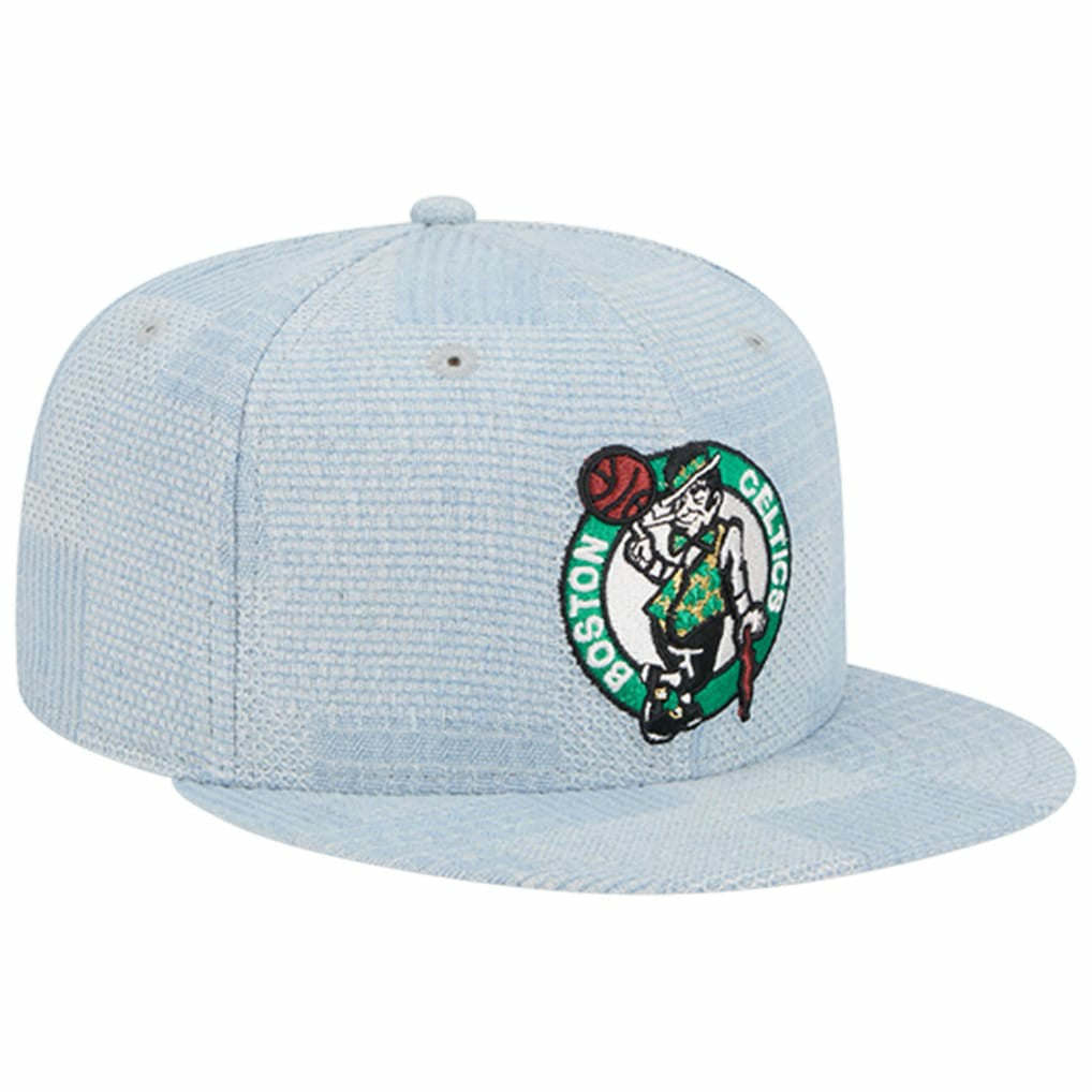 Boston Celtics Injection Denim Patchwork 9FIFTY Snapback Hat Denim | New Era Lifestyle