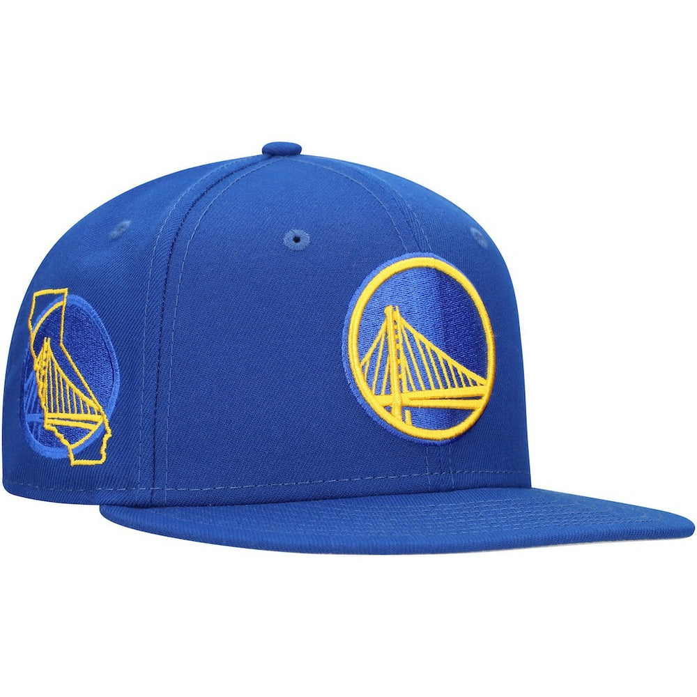 Golden State Warriors Injection State Outline 9FIFTY Snapback Hat for sale Royal | New Era Lifestyle