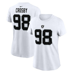 Nike Maxx Crosby Las Vegas Raiders Women's Player Name & Number T-Shirt White