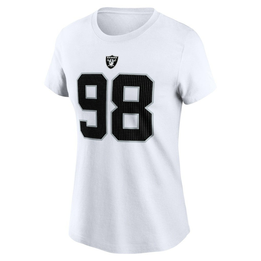 Nike Maxx Crosby Las Vegas Raiders Women's Player Name & Number T-Shirt White