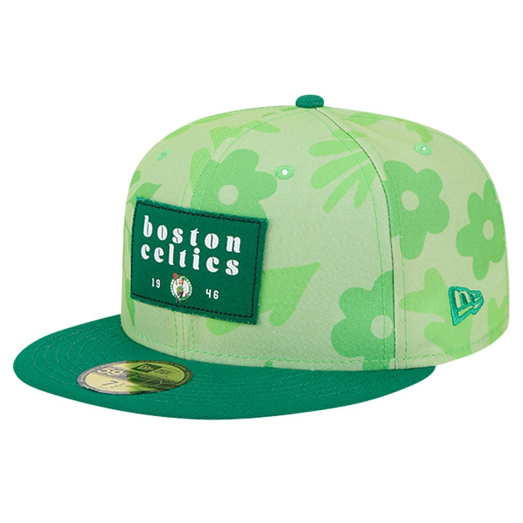 Boston Celtics Palm Fronds 2-Tone 59FIFTY Fitted Hat Kelly Green | New Era Lifestyle