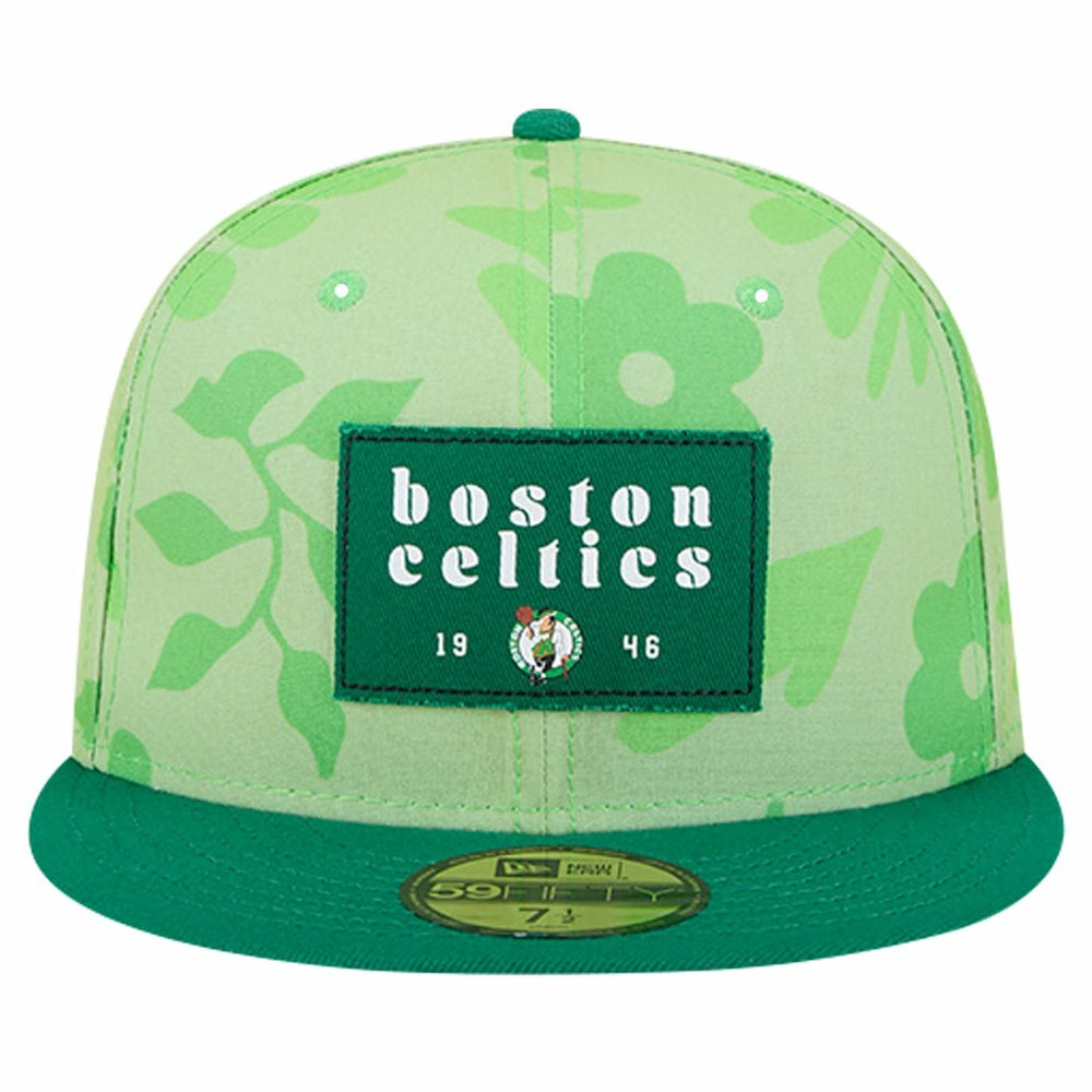 Boston Celtics Palm Fronds 2-Tone 59FIFTY Fitted Hat Kelly Green | New Era Lifestyle