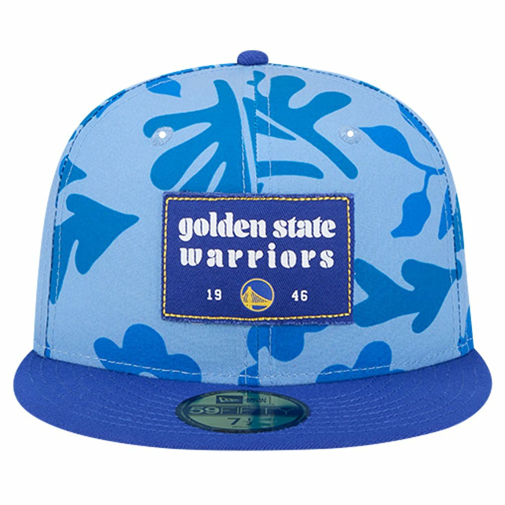 Golden State Warriors Palm Fronds 2-Tone 59FIFTY Fitted Hat for sale Royal | New Era