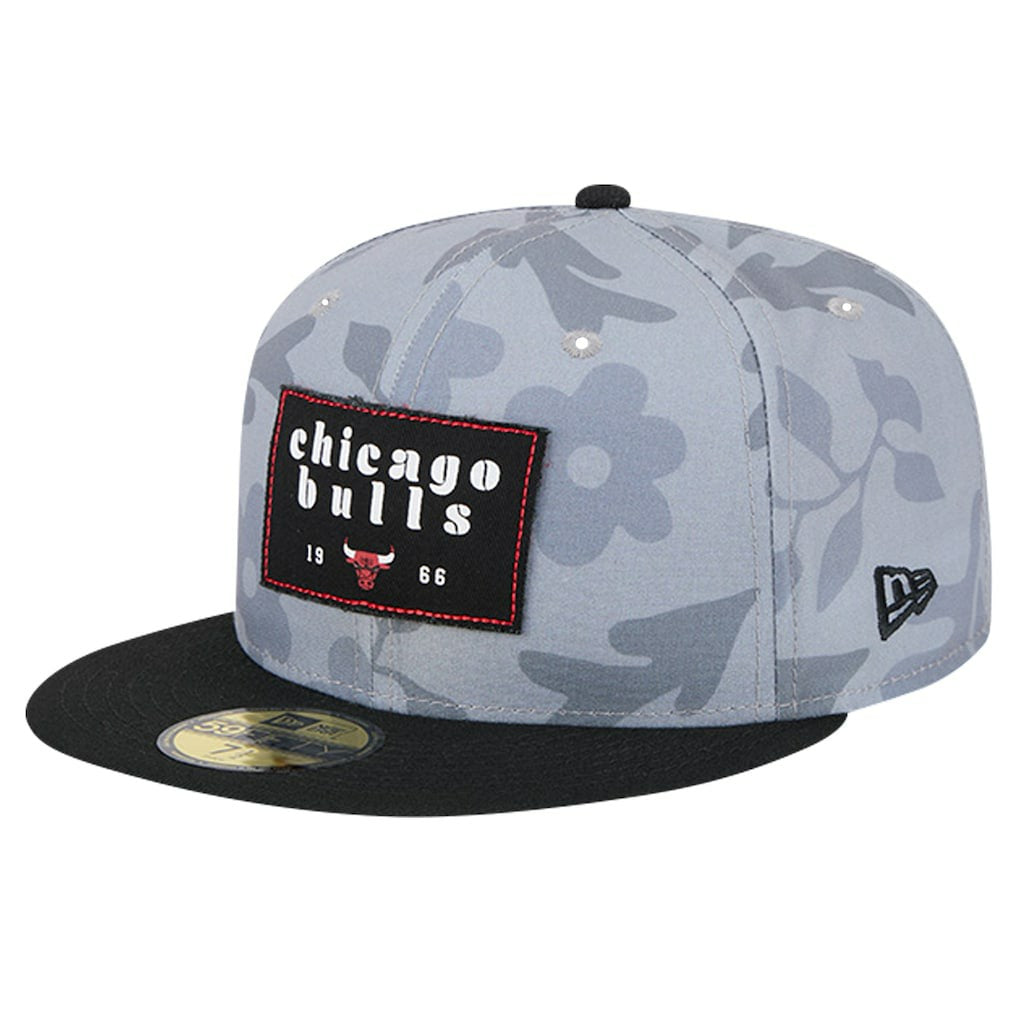 Chicago Bulls Palm Fronds 2-Tone 59FIFTY Fitted Hat Gray | New Era for sale