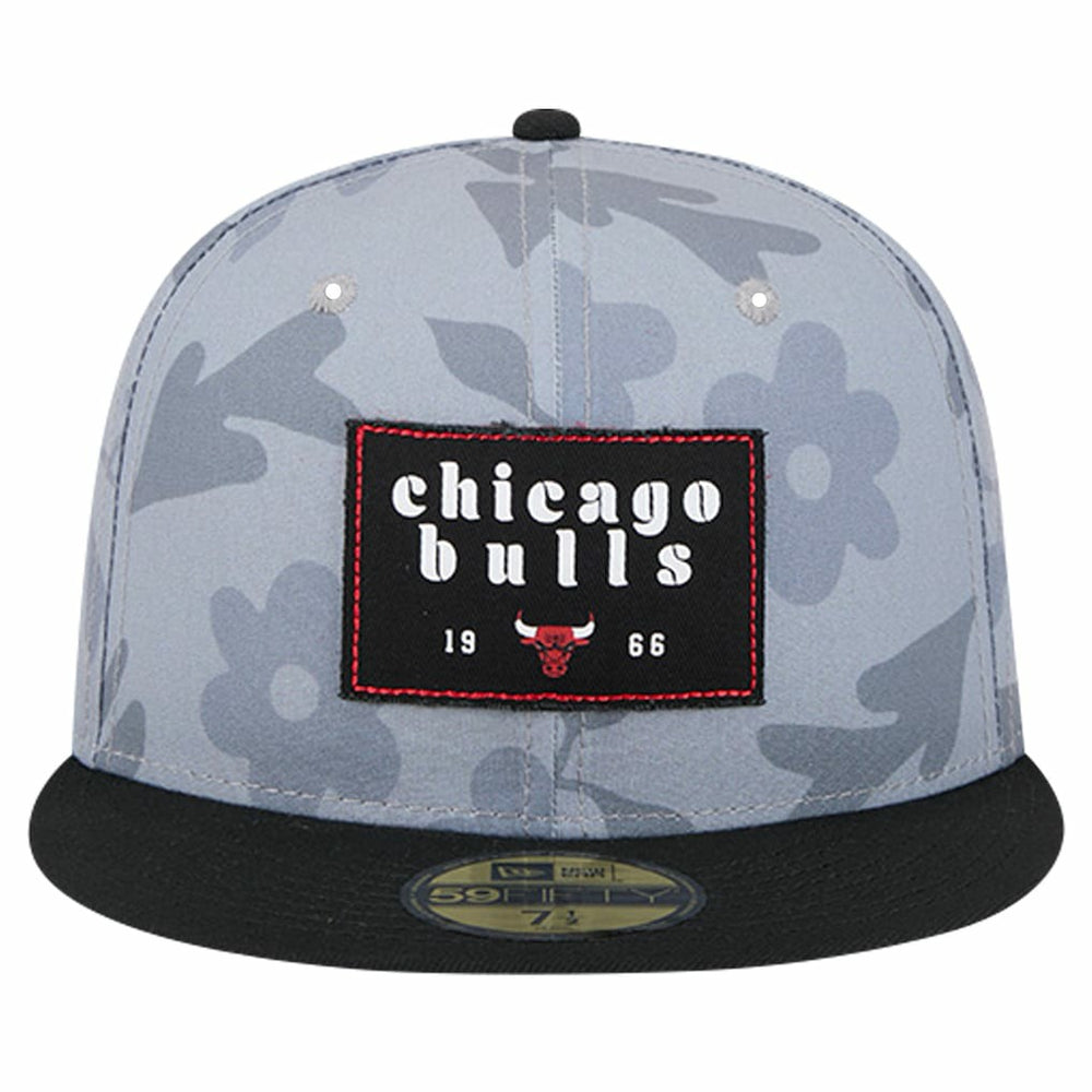 Chicago Bulls Palm Fronds 2-Tone 59FIFTY Fitted Hat Gray | New Era for sale