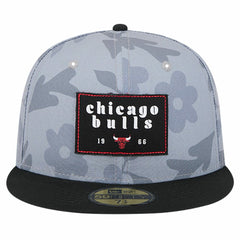 Chicago Bulls Palm Fronds 2-Tone 59FIFTY Fitted Hat Gray | New Era for sale