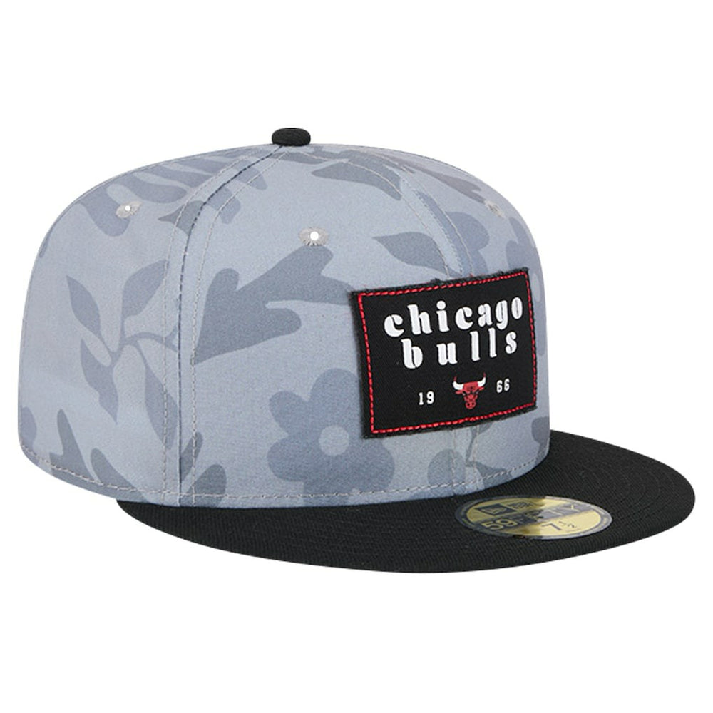 Chicago Bulls Palm Fronds 2-Tone 59FIFTY Fitted Hat Gray | New Era for sale