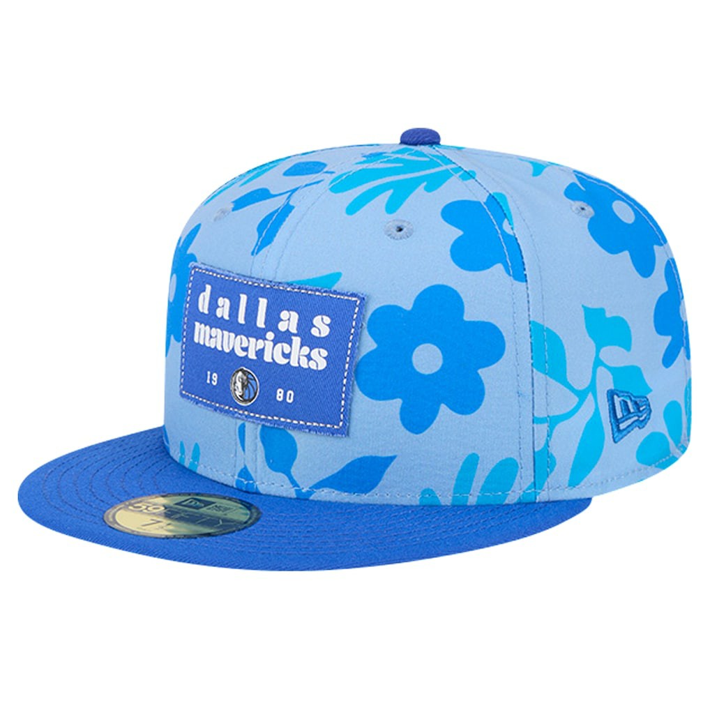 Dallas Mavericks Palm Fronds 2-Tone 59FIFTY Fitted Hat for sale Blue | New Era US