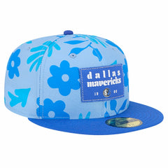 Dallas Mavericks Palm Fronds 2-Tone 59FIFTY Fitted Hat for sale Blue | New Era US