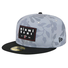 Miami Heat Palm Fronds 2-Tone 59FIFTY Fitted Hat Gray | New Era outlet