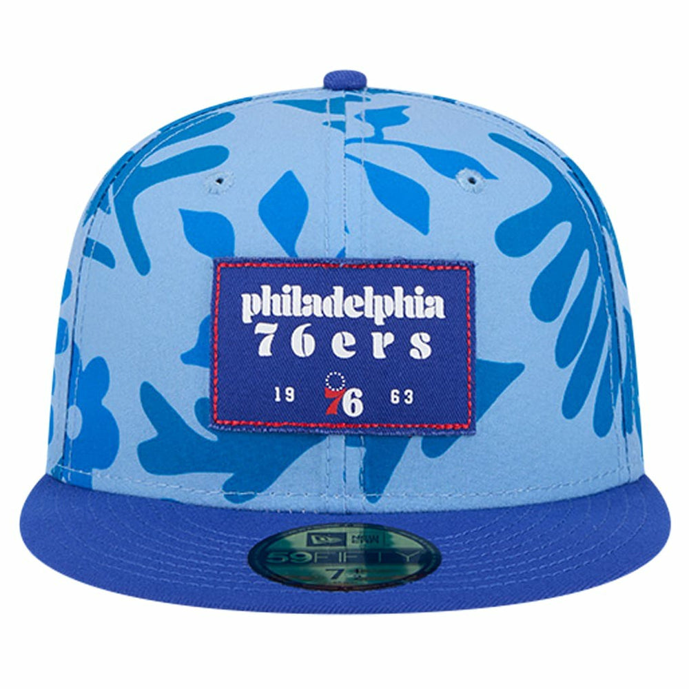 Philadelphia 76ers Palm Fronds 2-Tone 59FIFTY Fitted Hat Royal | New Era online