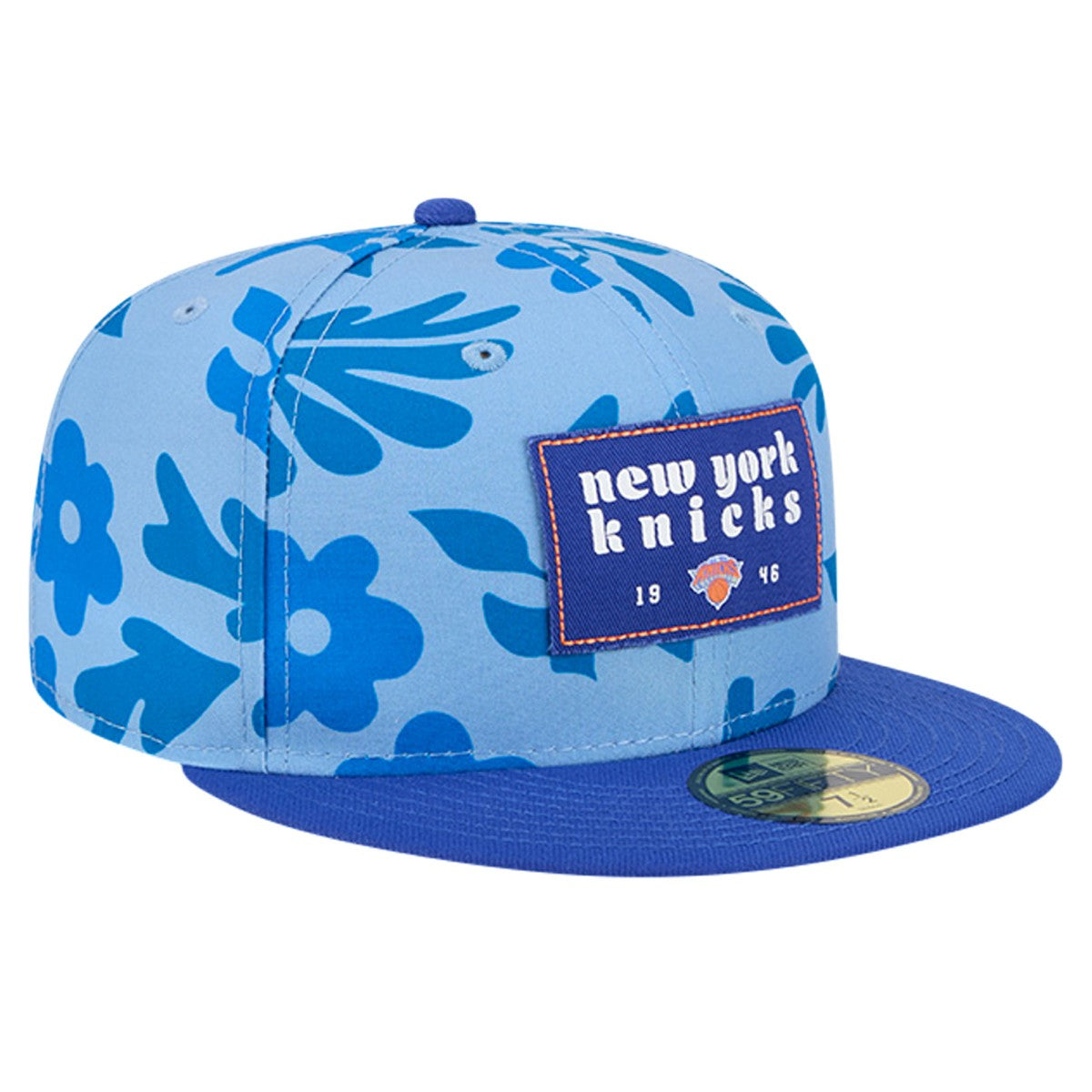 New York Knicks Palm Fronds 2-Tone 59FIFTY Fitted Hat Blue | New Era outlet