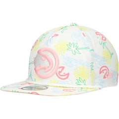 Atlanta Hawks Palm Trees and Waves Golfer Adjustable Hat White | New Era discount