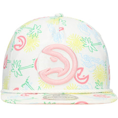 Atlanta Hawks Palm Trees and Waves Golfer Adjustable Hat White | New Era discount