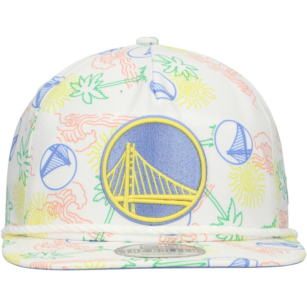 Golden State Warriors Palm Trees and Waves Golfer Adjustable Hat for sale White | New Era for sale