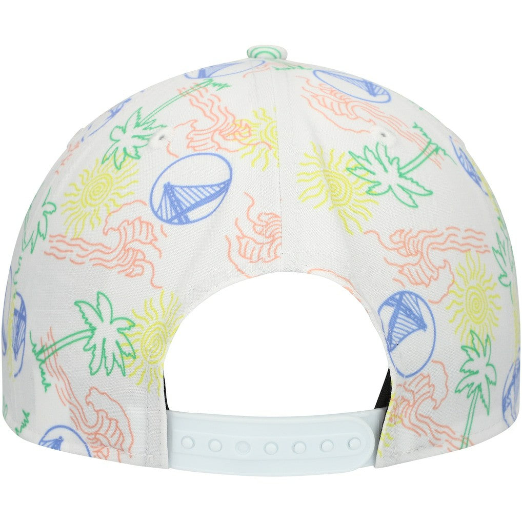 Golden State Warriors Palm Trees and Waves Golfer Adjustable Hat for sale White | New Era for sale