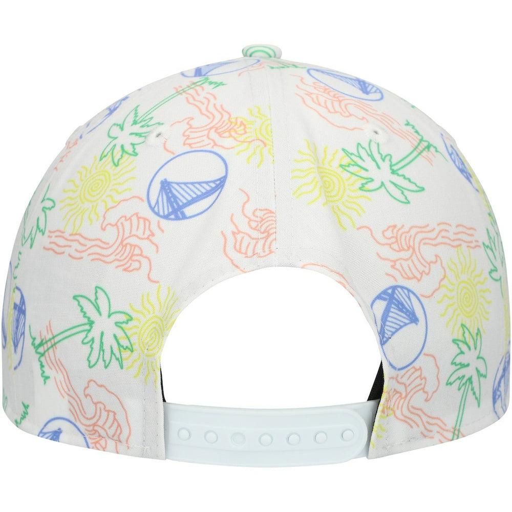 Golden State Warriors Palm Trees and Waves Golfer Adjustable Hat for sale White | New Era for sale