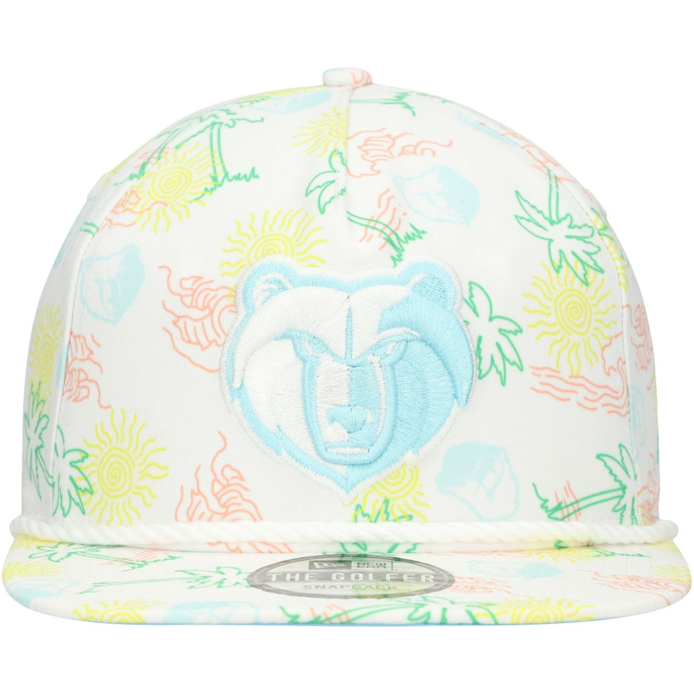 Memphis Grizzlies Palm Trees and Waves Golfer Adjustable Hat White | New Era online