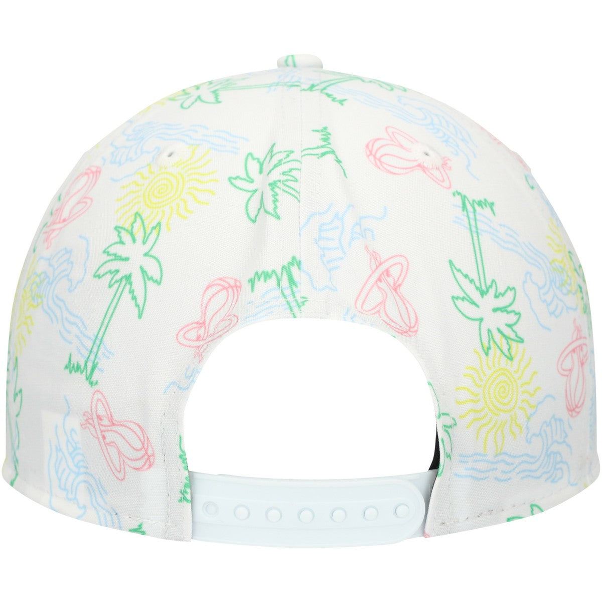 Miami Heat Palm Trees and Waves Golfer Adjustable Hat White | New Era discount