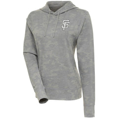 San Francisco Giants Antigua Women's Brushed Metallic Respite Pullover Hoodie - White - MLB on Sale