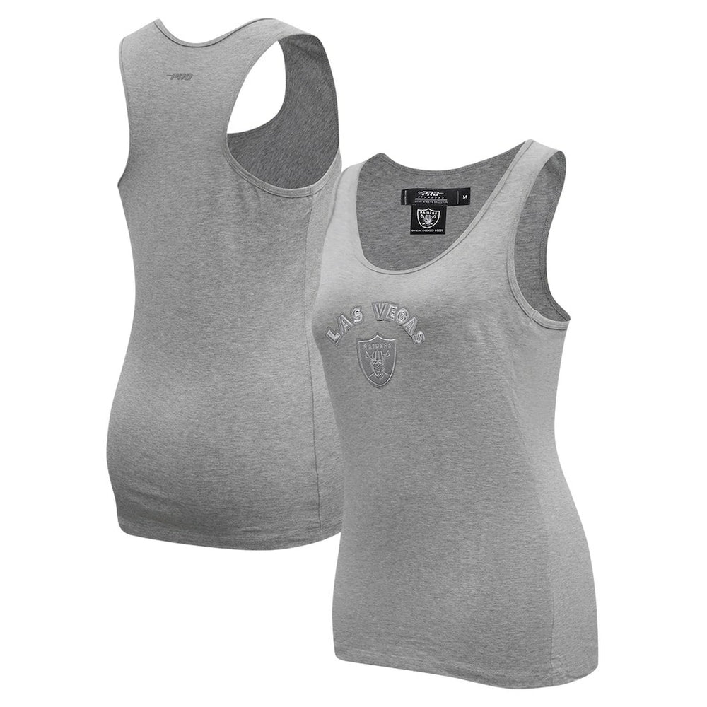 Las Vegas Raiders Pro Standard Women's Triple Tonal Racerback Tank Top Gray